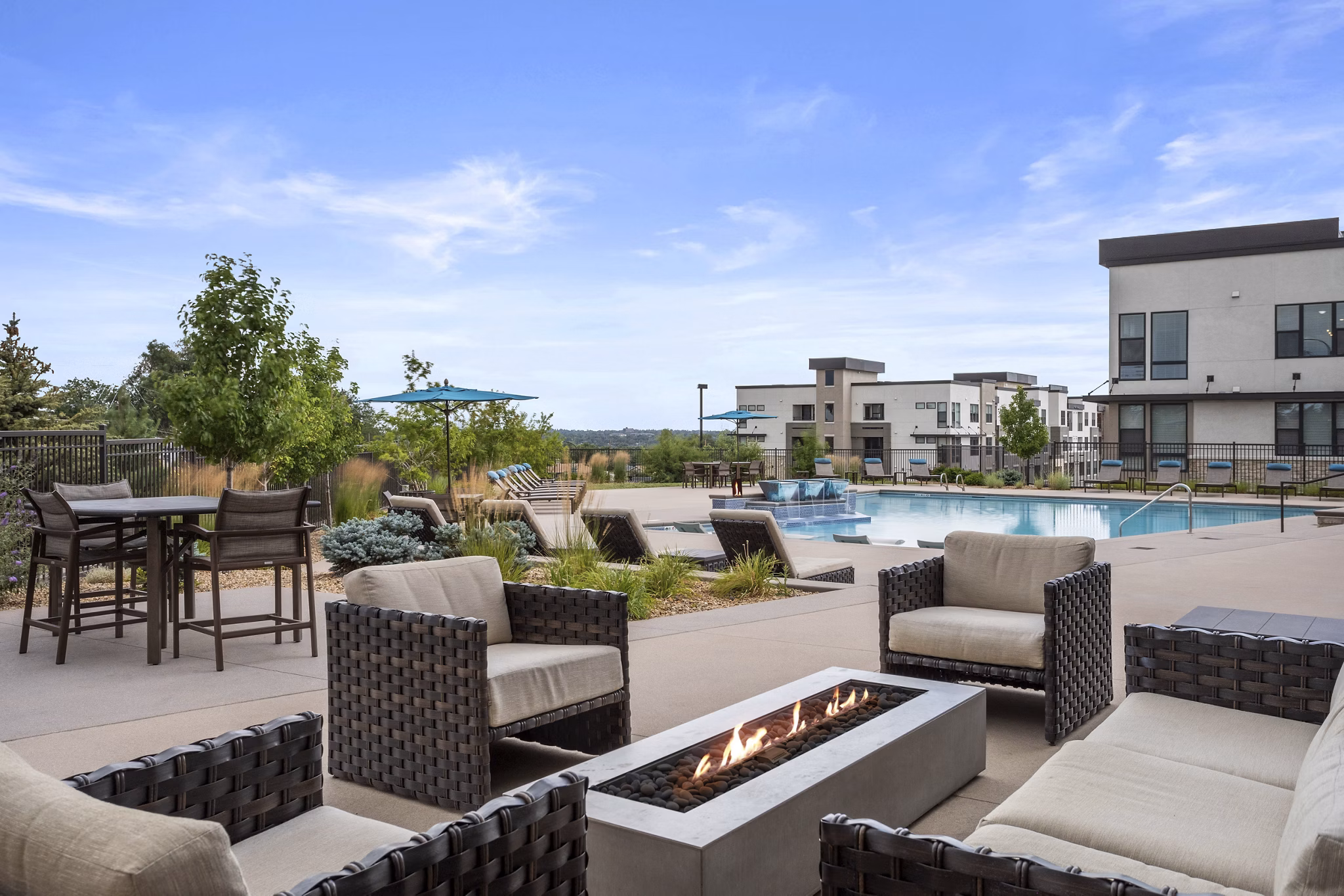 fire pit/patio at Gateway Arvada Ridge Apartments