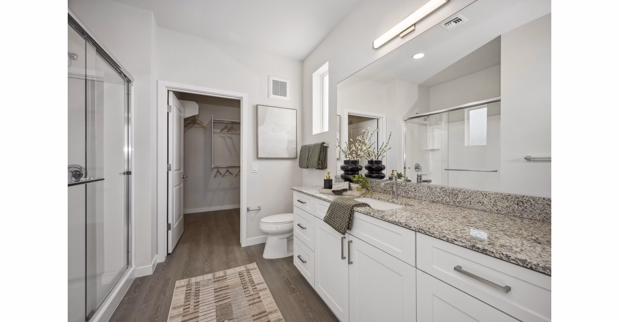 bathroom at Ascend at Longbow Highpoint Apartments