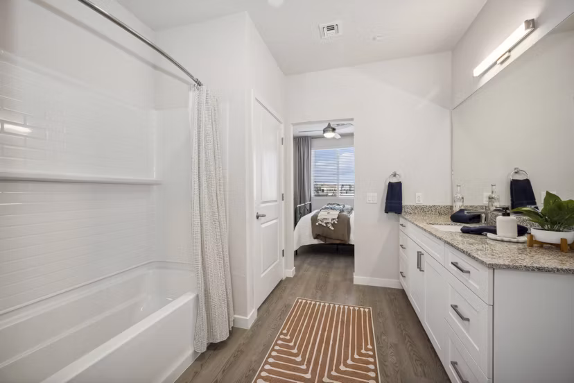 bathroom at Ascend at Longbow Highpoint Apartments