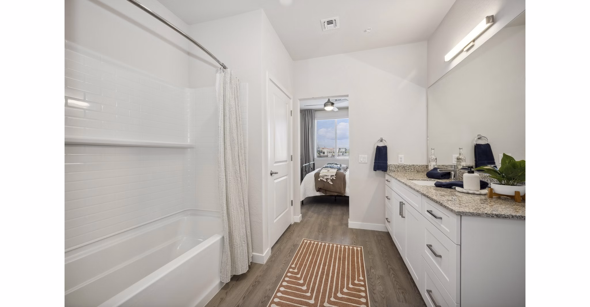 bathroom at Ascend at Longbow Highpoint Apartments