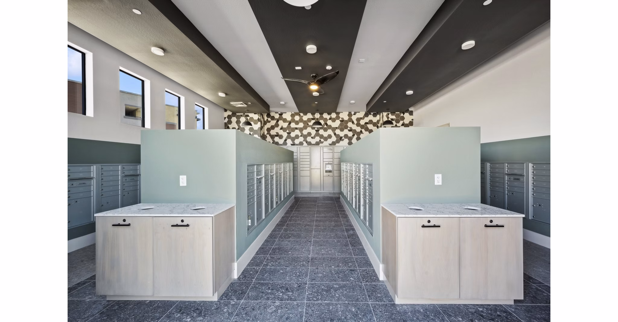 clubhouse mail room at Ascend at Longbow Highpoint Apartments