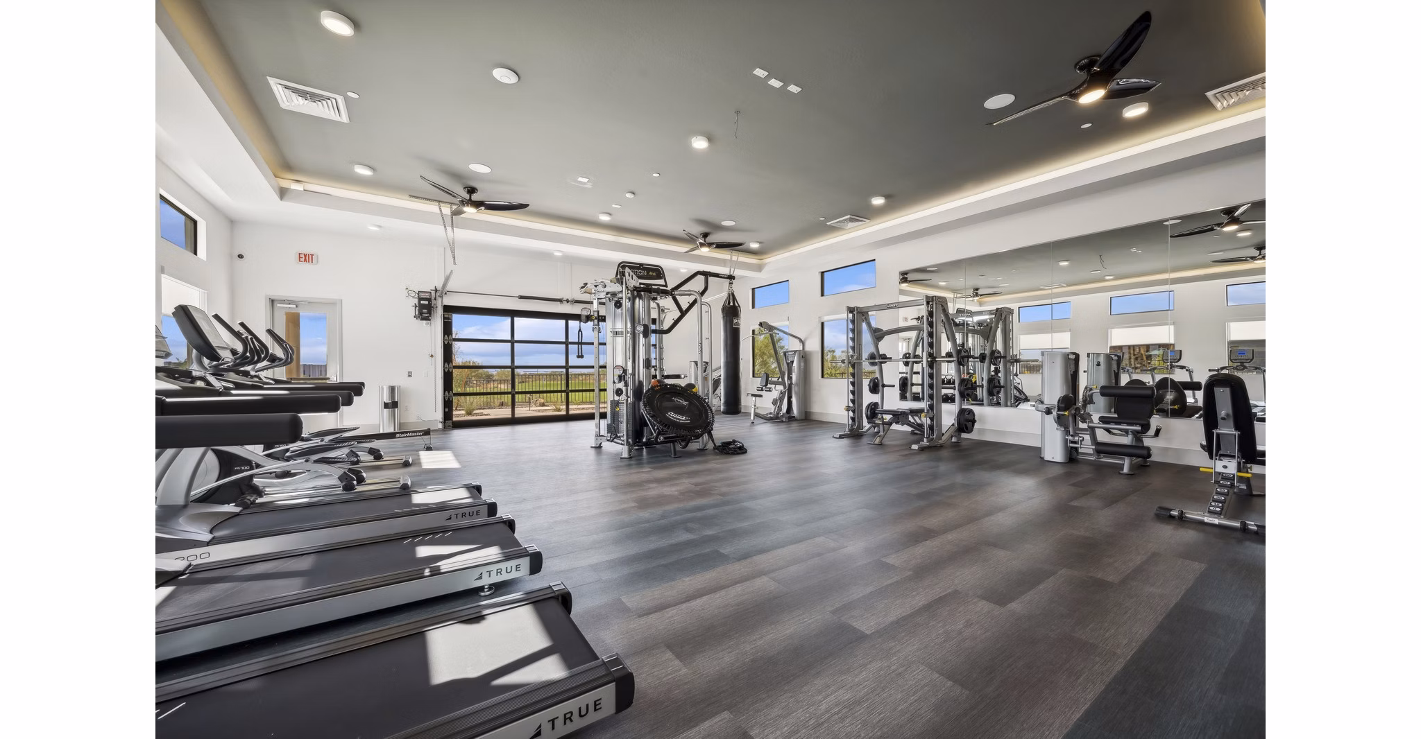 fitness center at Ascend at Longbow Highpoint Apartments