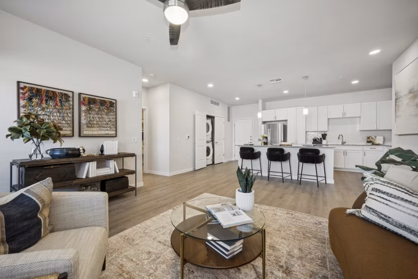 living room at Ascend at Longbow Highpoint Apartments