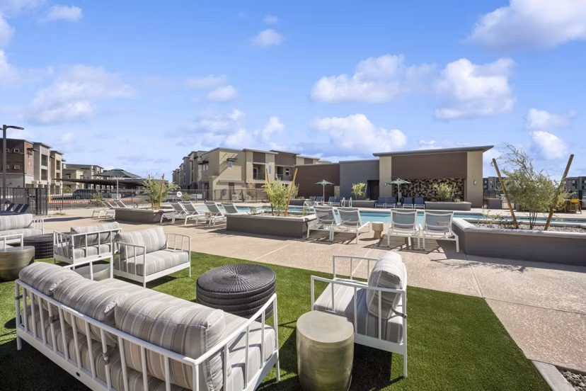 patio at Ascend at Longbow Highpoint Apartments