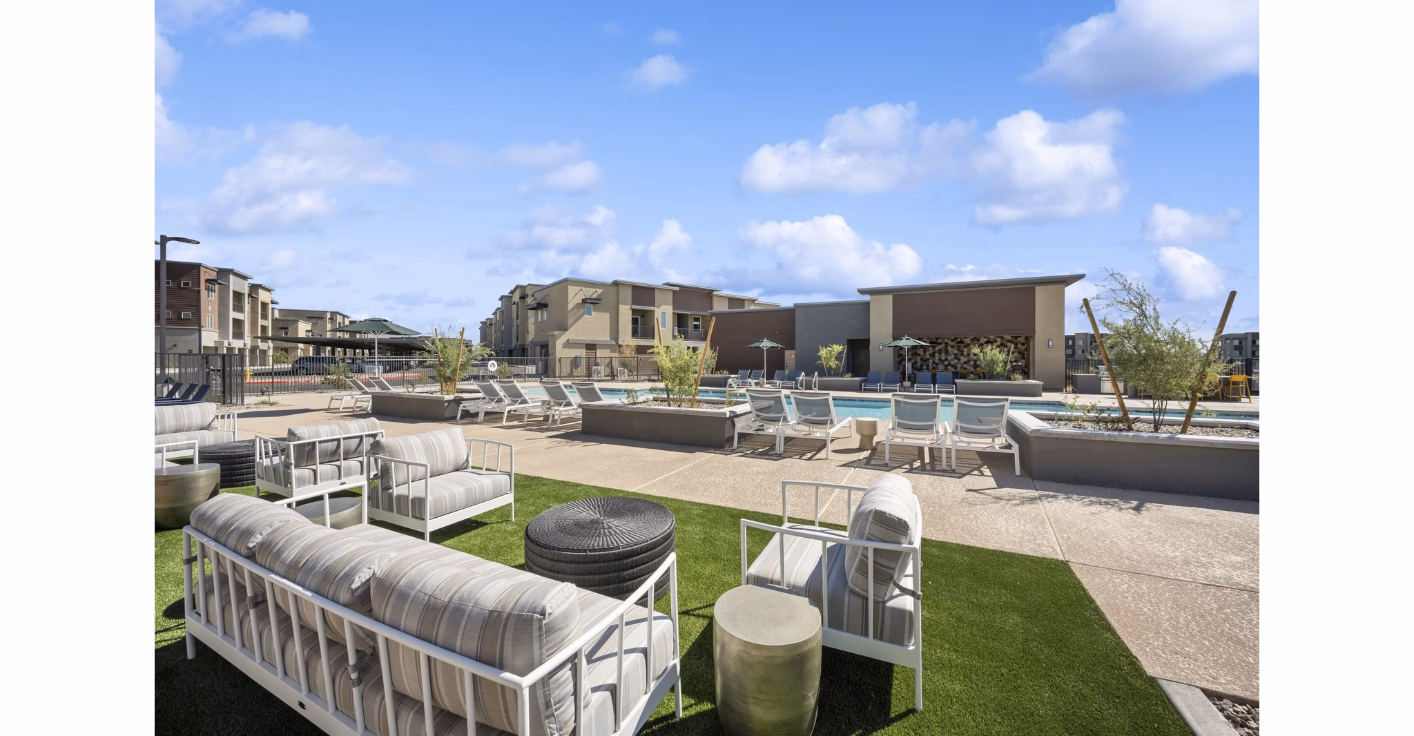 patio at Ascend at Longbow Highpoint Apartments