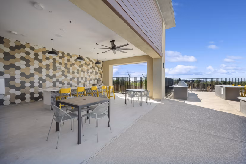 patio at Ascend at Longbow Highpoint Apartments