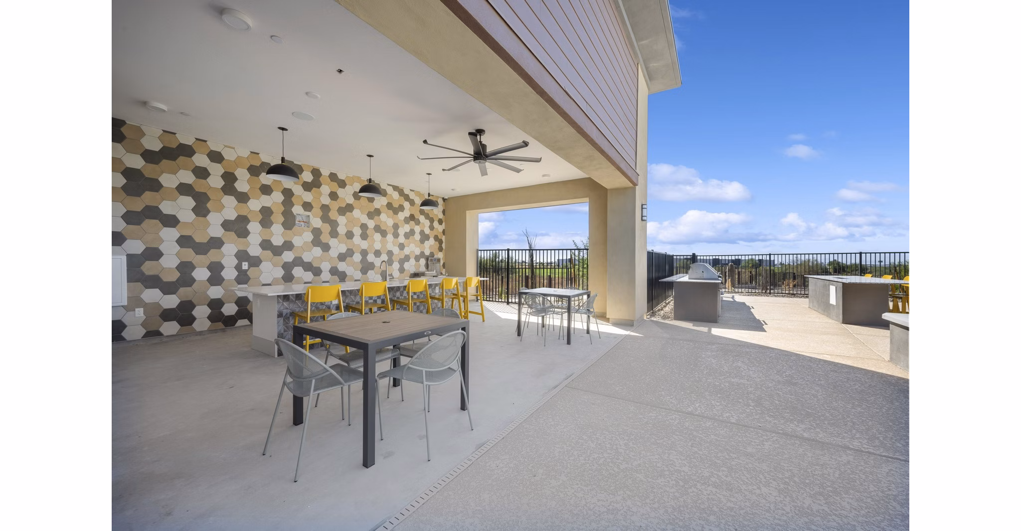 patio at Ascend at Longbow Highpoint Apartments