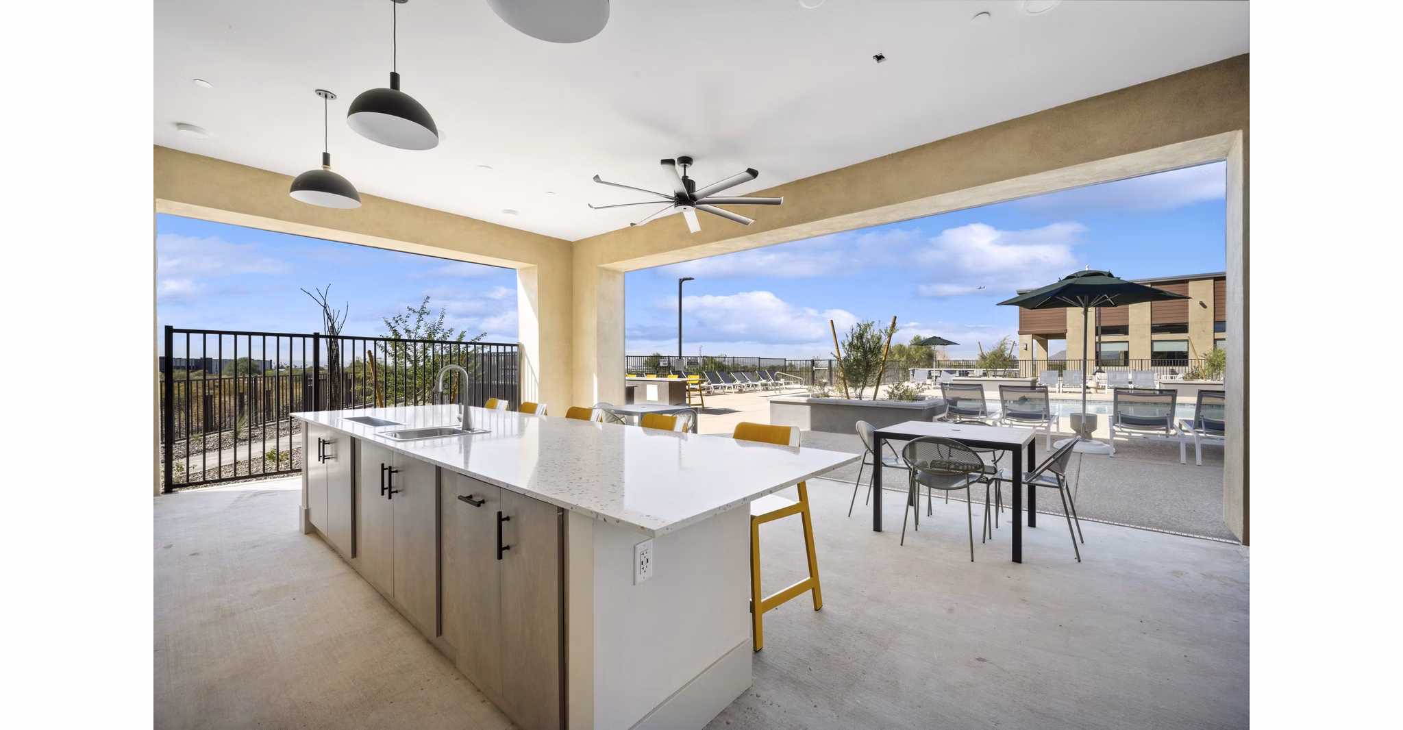 grill area/patio at Ascend at Longbow Highpoint Apartments