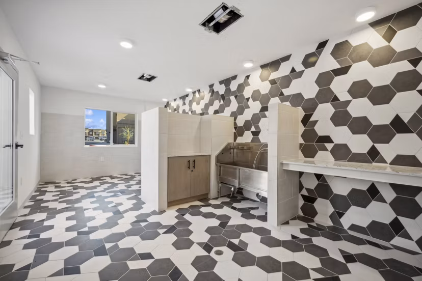 dog wash station at Ascend at Longbow Highpoint Apartments