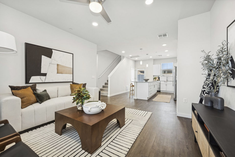 living room at Touchstone at South Mountain Apartments