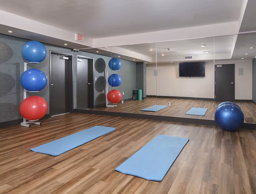 fitness center at District West Gables I Apartments 