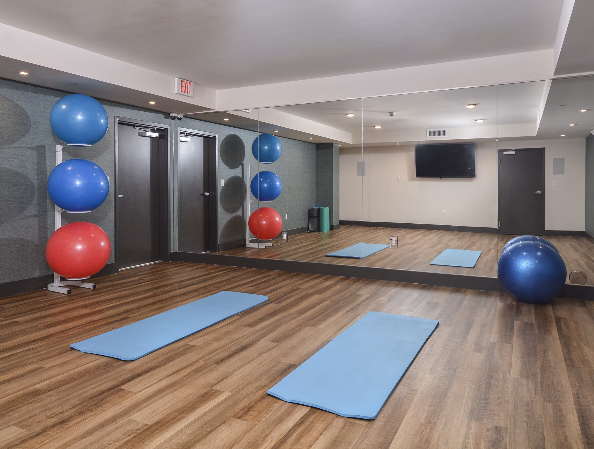 fitness center at District West Gables I Apartments 
