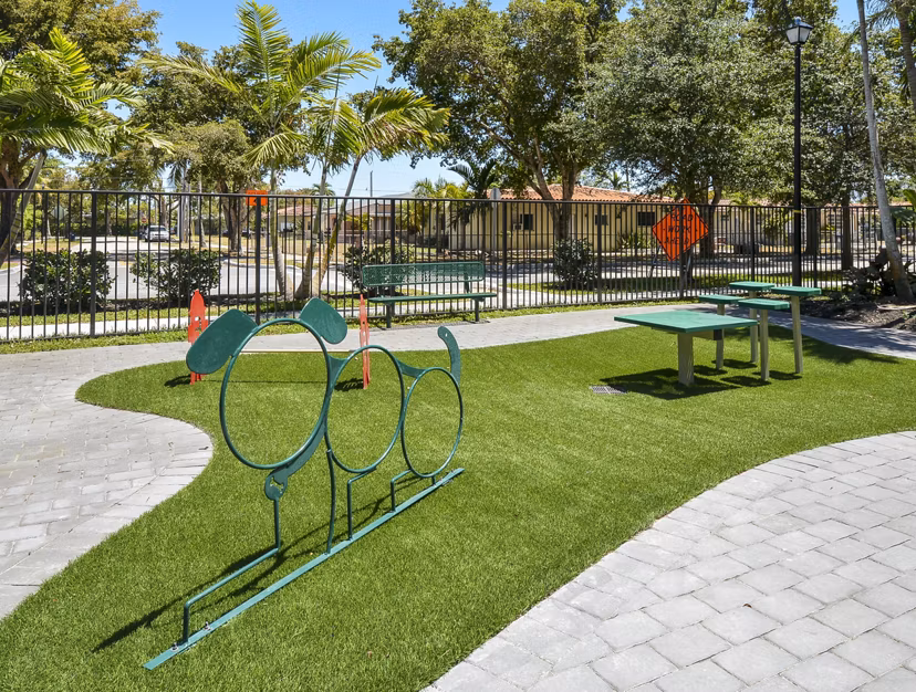 playground area at District West Gables I Apartments 