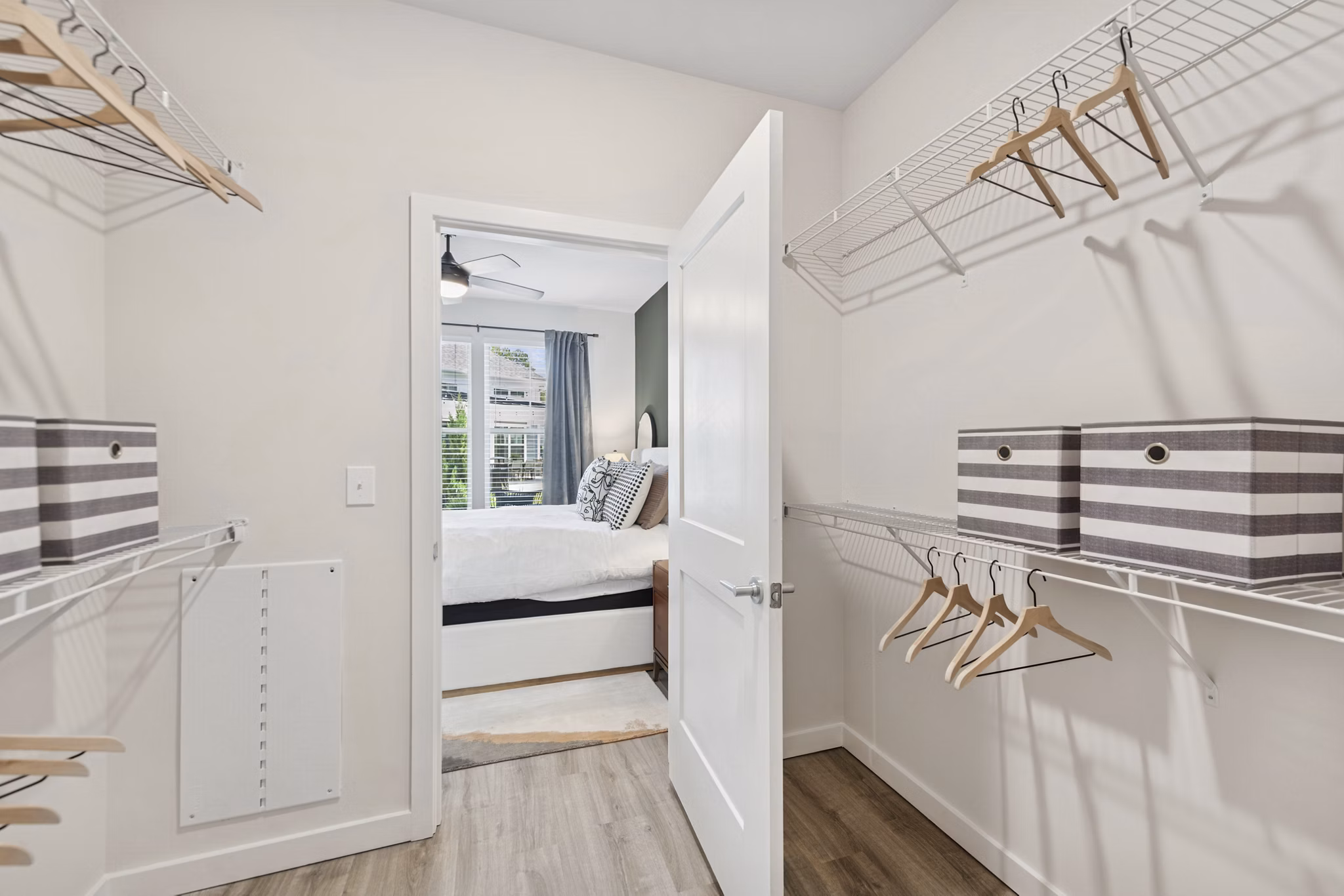 bedroom closet at Ascend Brightleaf Apartments