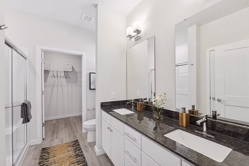 bathroom at Ascend Brightleaf Apartments