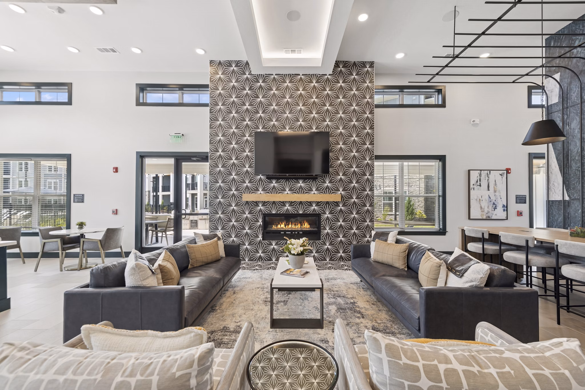 clubhouse at Ascend Brightleaf Apartments