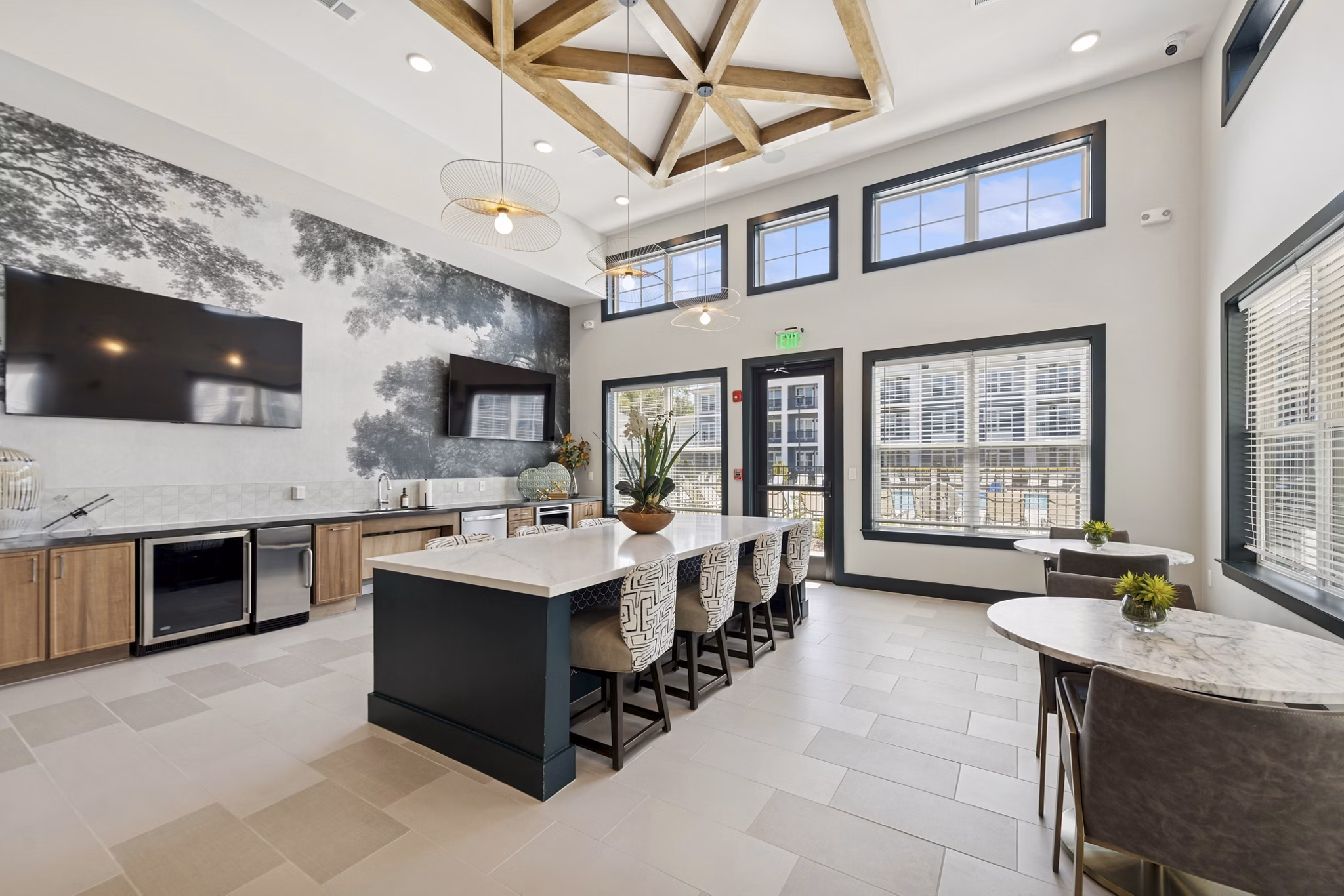 clubhouse at Ascend Brightleaf Apartments