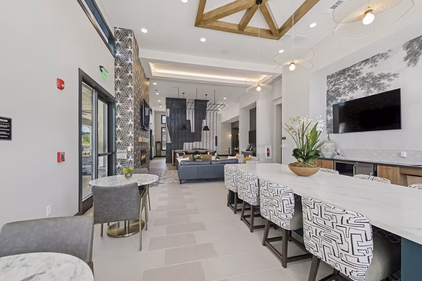 clubhouse at Ascend Brightleaf Apartments