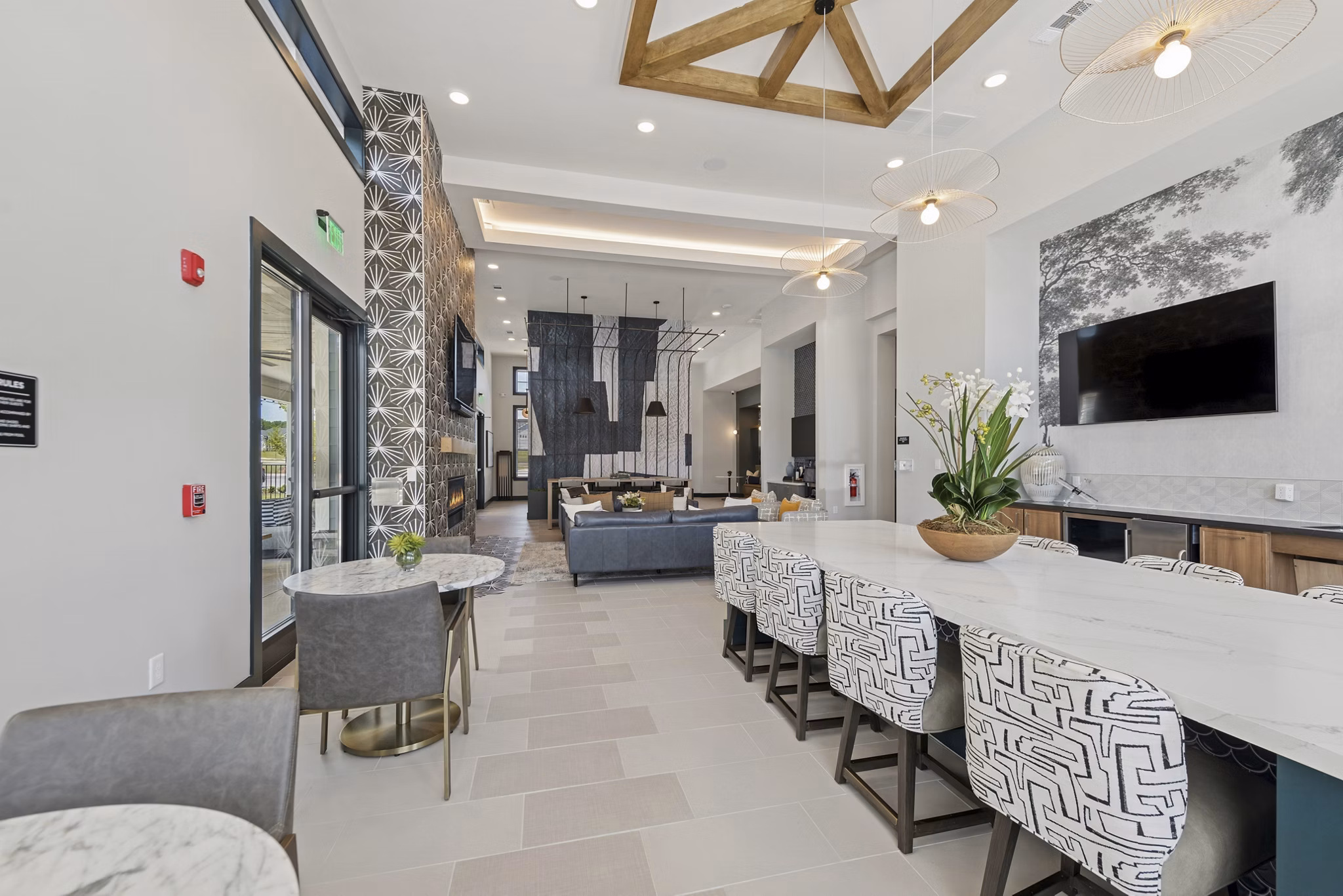 clubhouse at Ascend Brightleaf Apartments