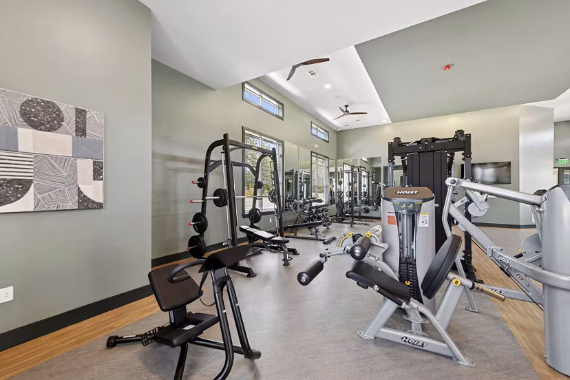 fitness center at Ascend Brightleaf Apartments