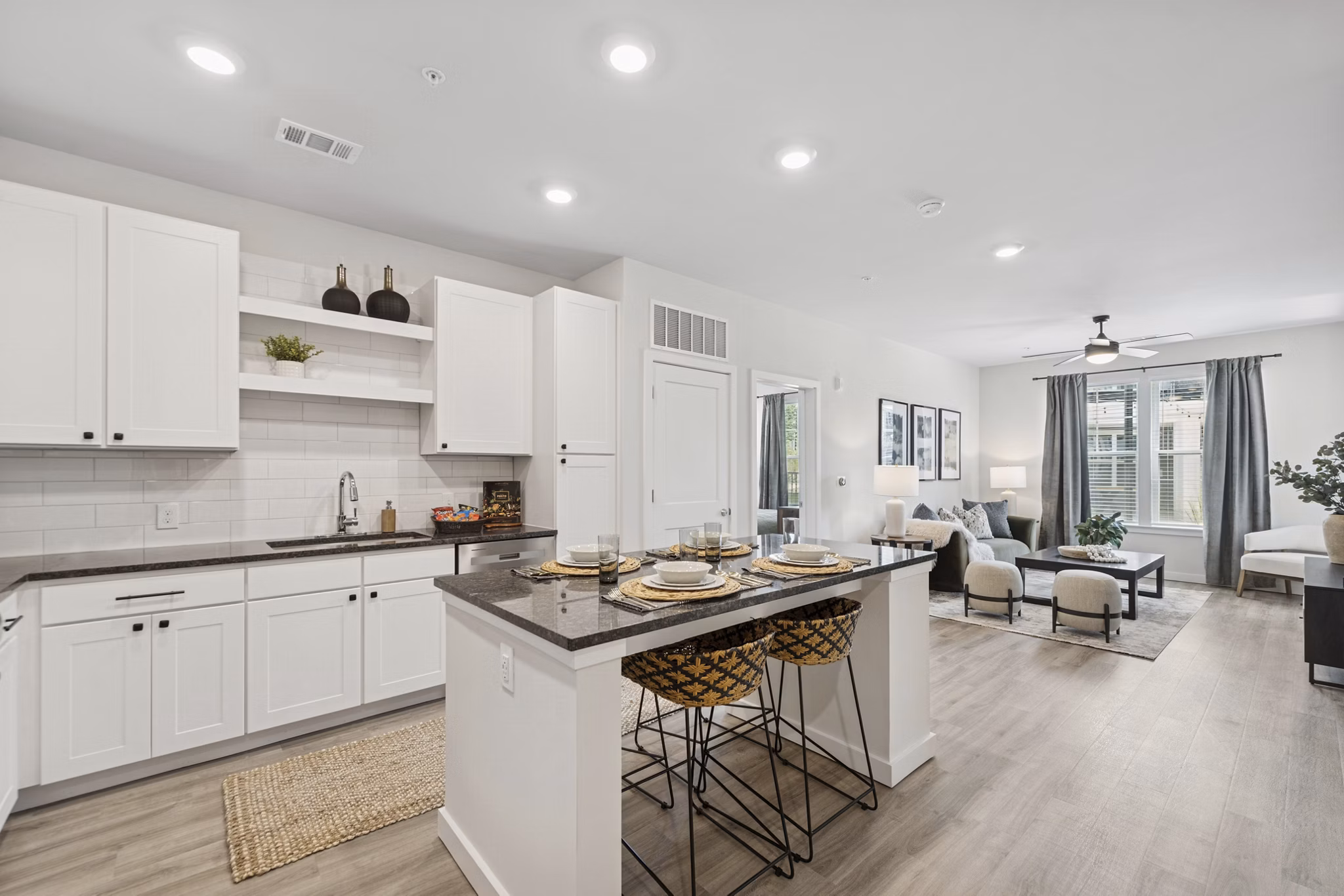 kitchen at Ascend Brightleaf Apartments