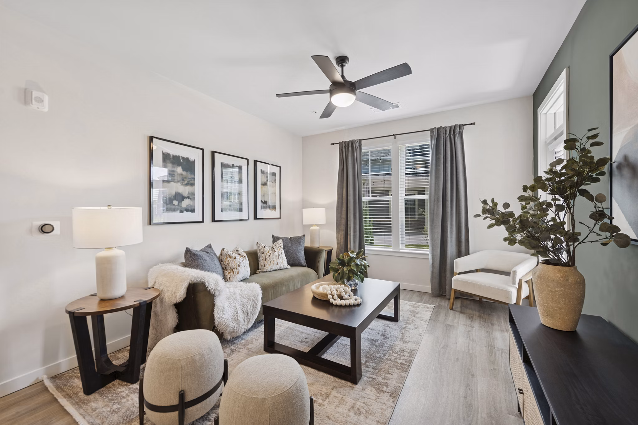 living room at Ascend Brightleaf Apartments