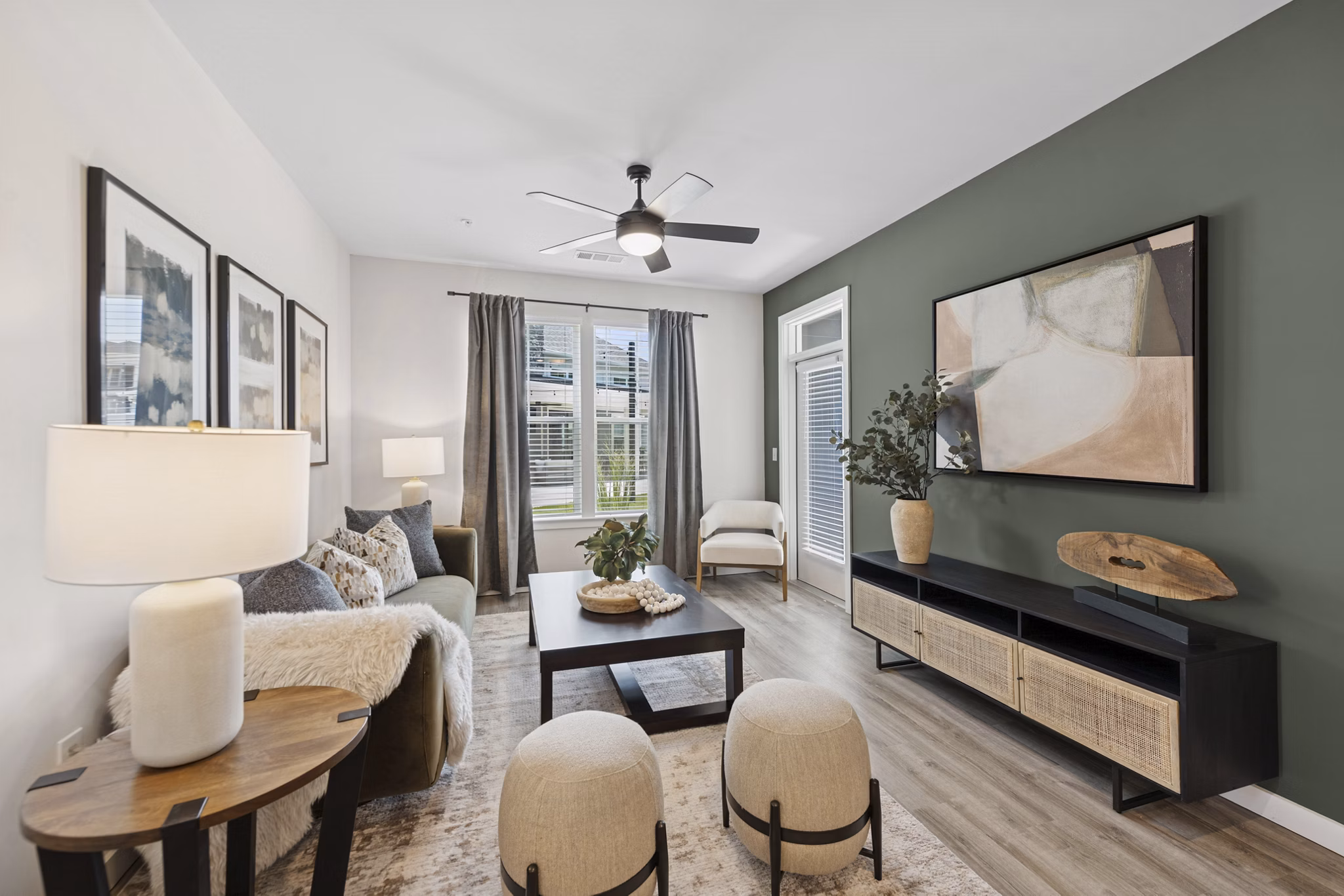 living room at Ascend Brightleaf Apartments