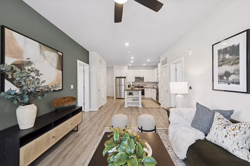 living room at Ascend Brightleaf Apartments