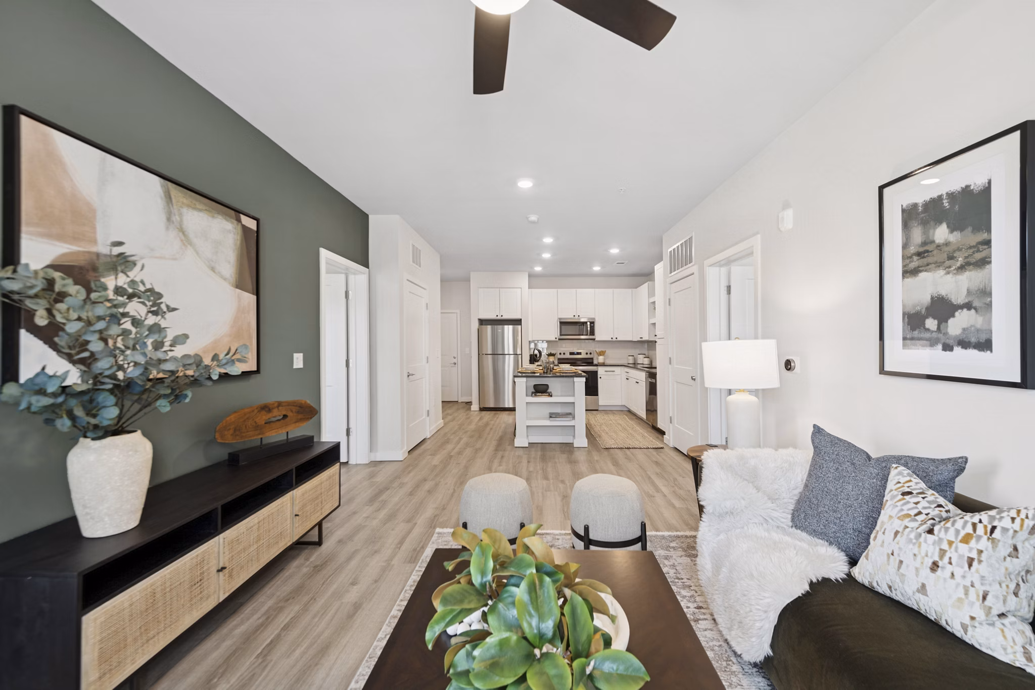 living room at Ascend Brightleaf Apartments