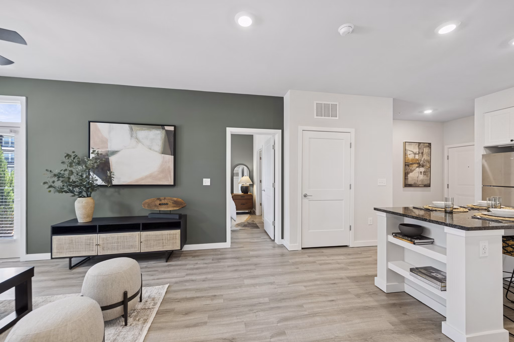 living room at Ascend Brightleaf Apartments