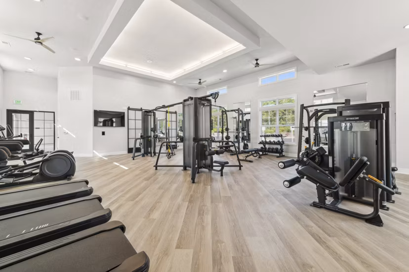 fitness center at Ascend Brunswick Village Apartments