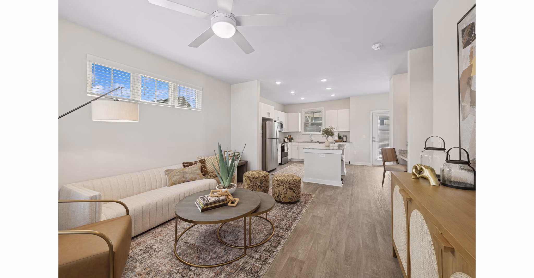 living room at Ascend Brunswick Village Apartments