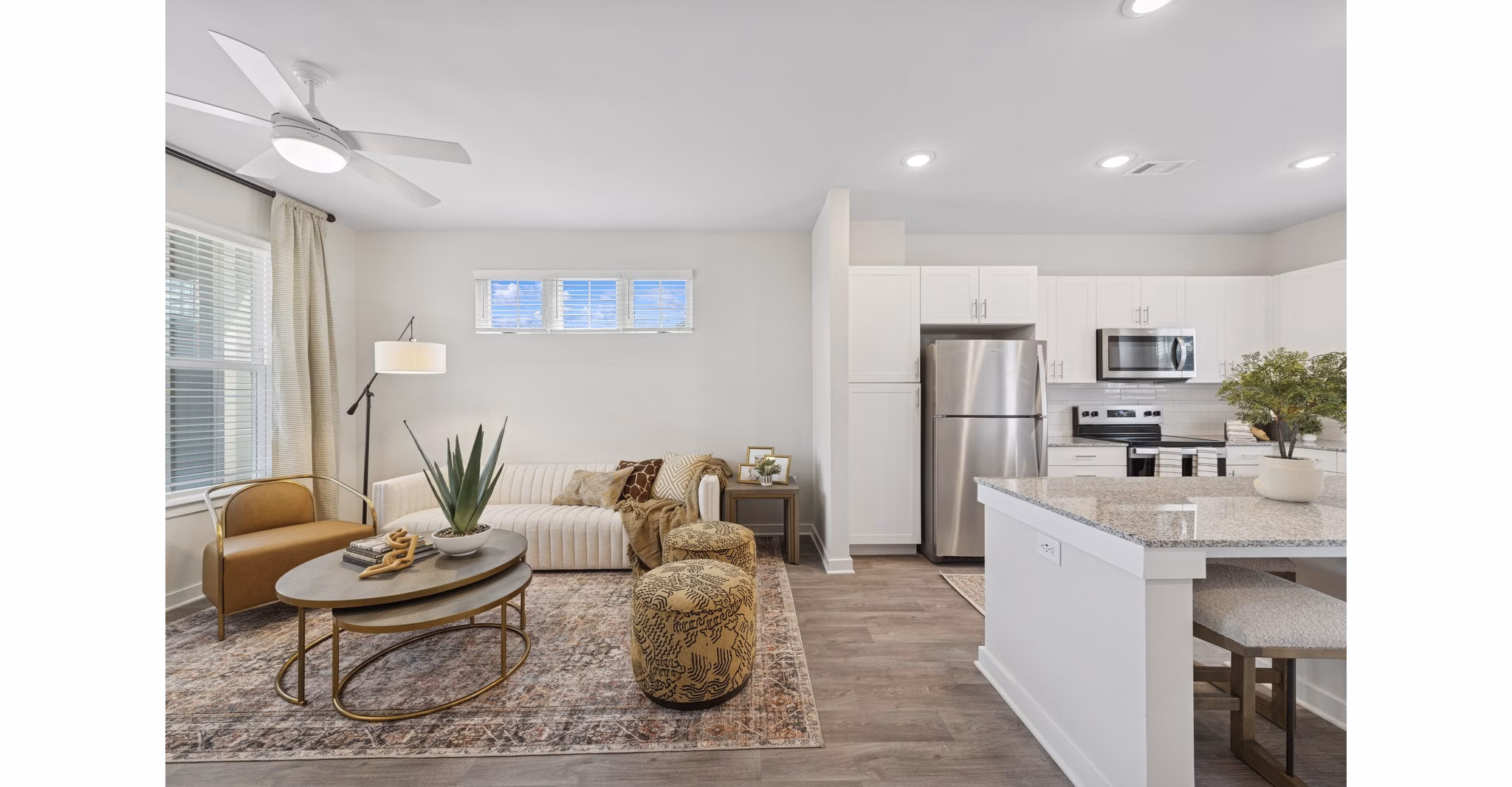 living room at Ascend Brunswick Village Apartments