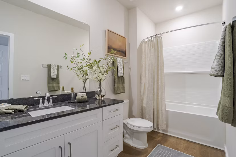 bathroom at Ascend Cottages at Highland Square Apartments 