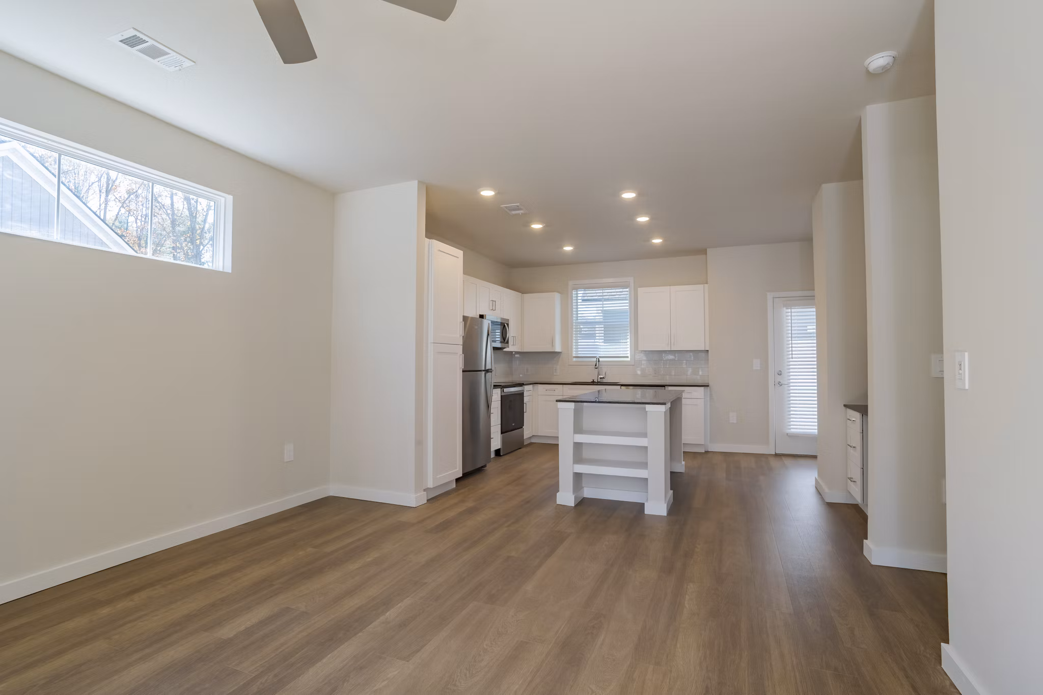 living room at Ascend Cottages at Highland Square Apartments 