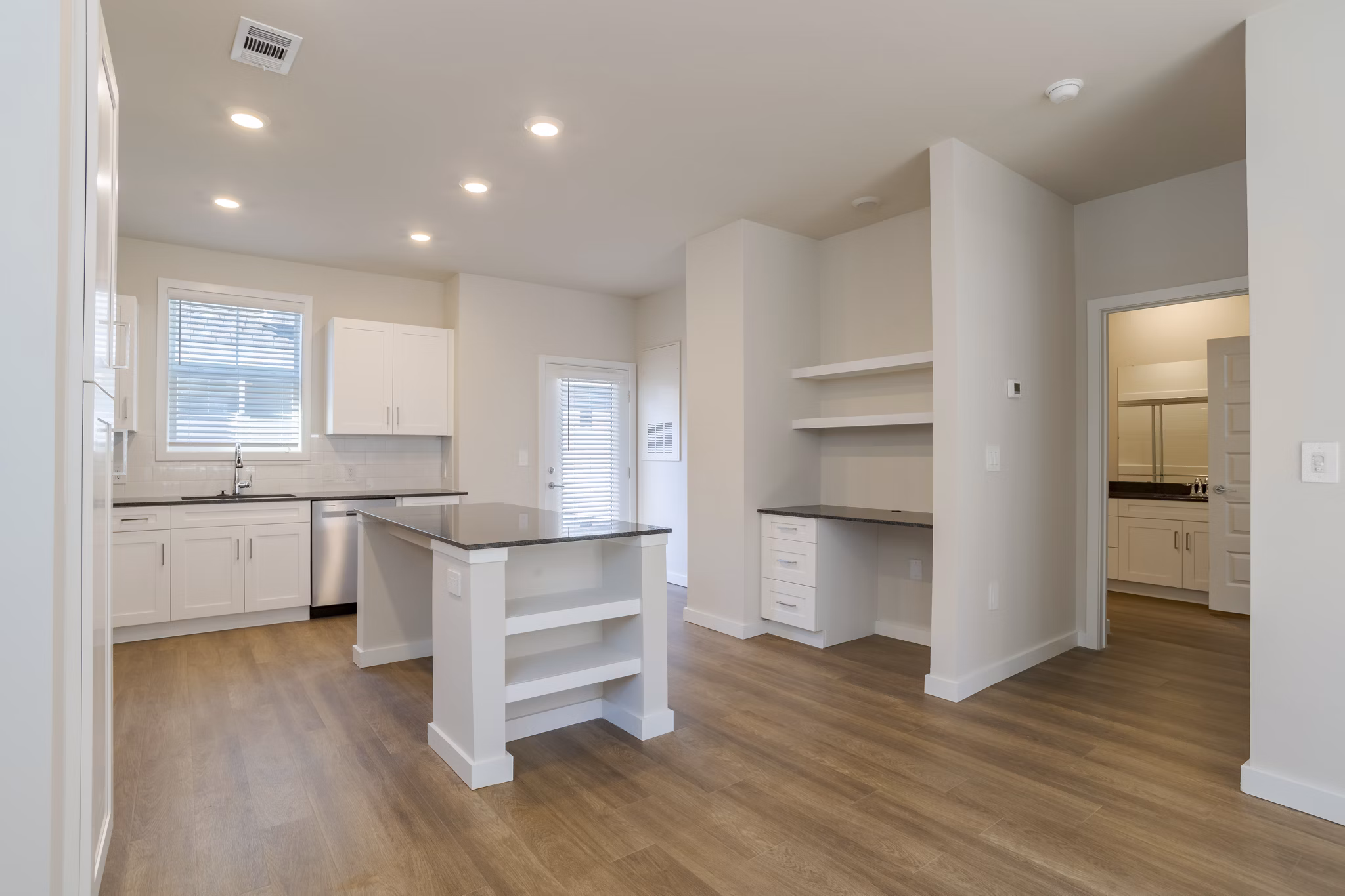 living room at Ascend Cottages at Highland Square Apartments 