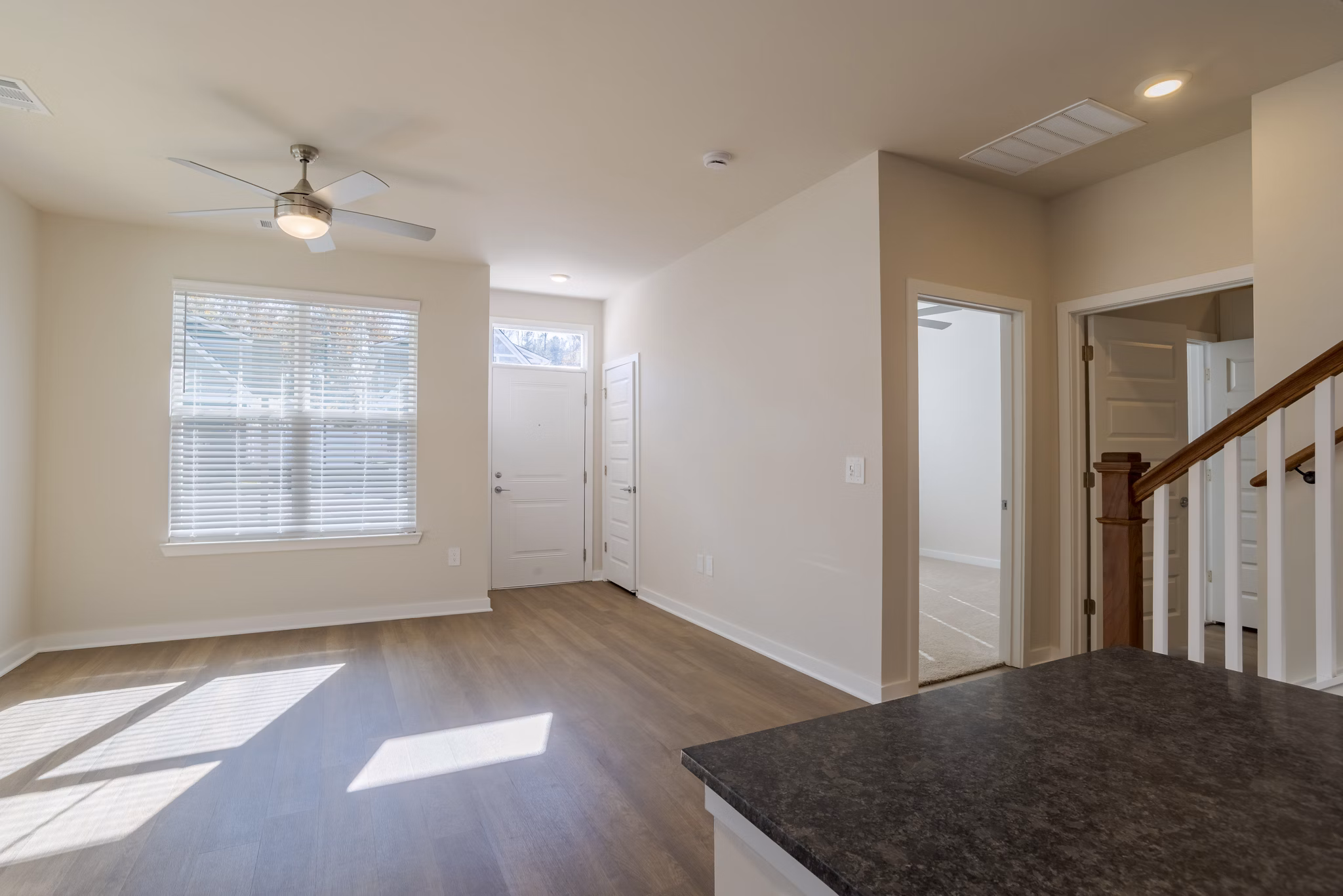 living room at Ascend Cottages at Highland Square Apartments 