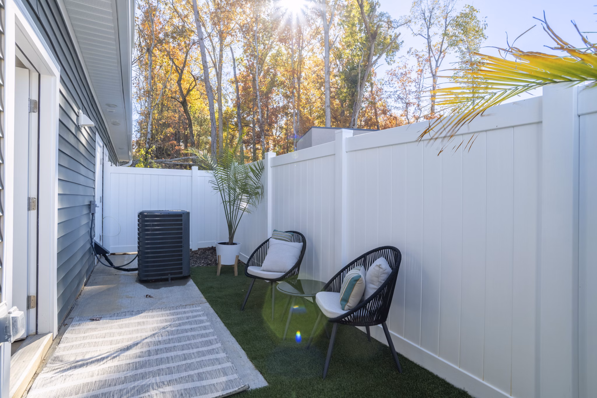 patio at Ascend Cottages at Highland Square Apartments 