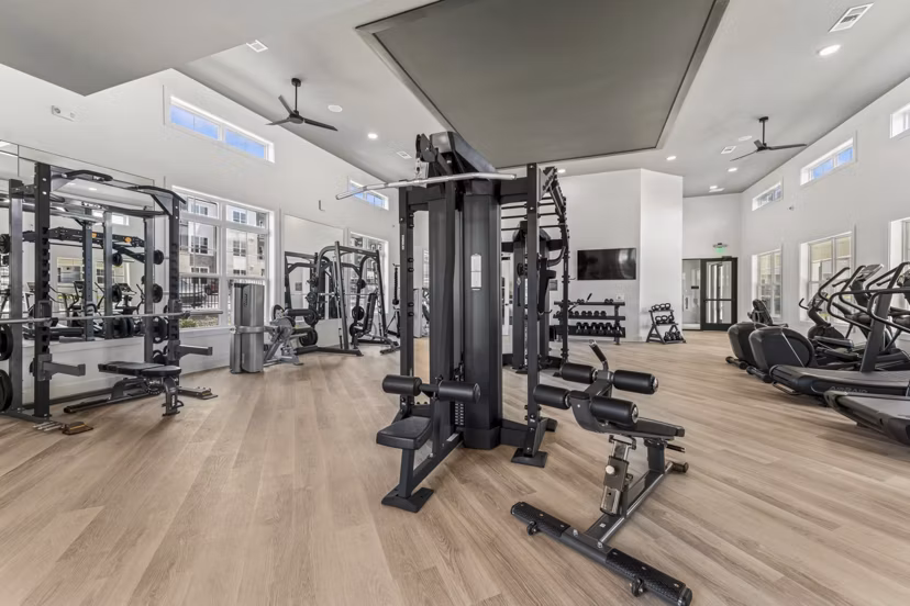 fitness center at Ascend Morganton Park Apartments
