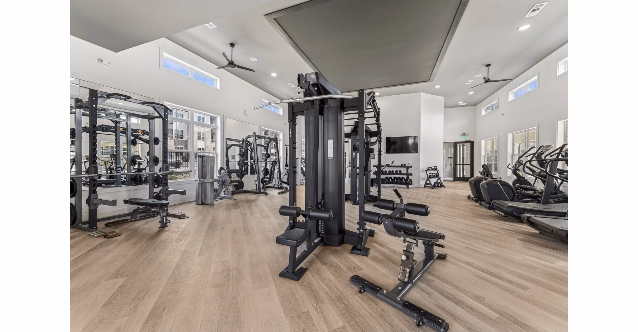 fitness center at Ascend Morganton Park Apartments