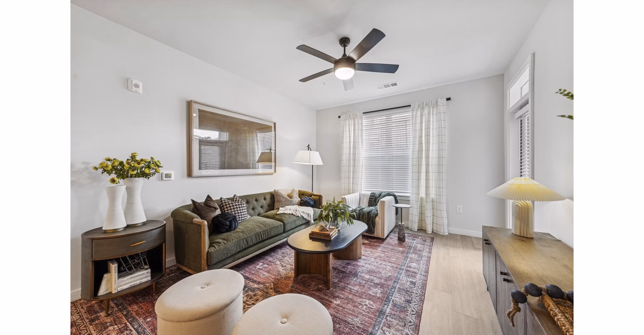 living room at Ascend Morganton Park Apartments