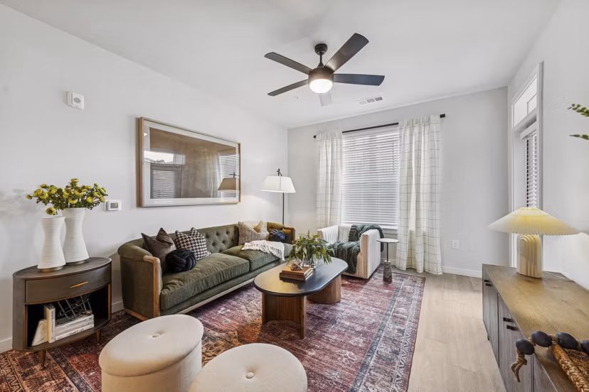 living room at Ascend Morganton Park Apartments