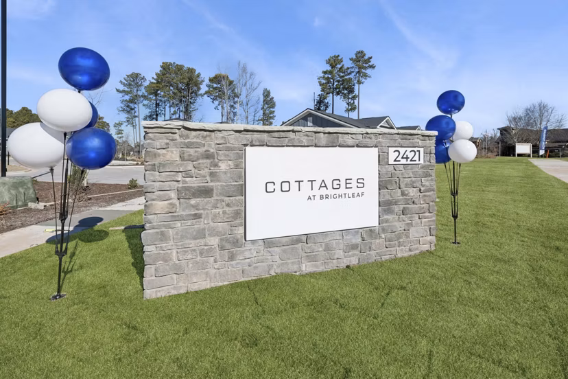 signage at Cottages at Brightleaf Apartments