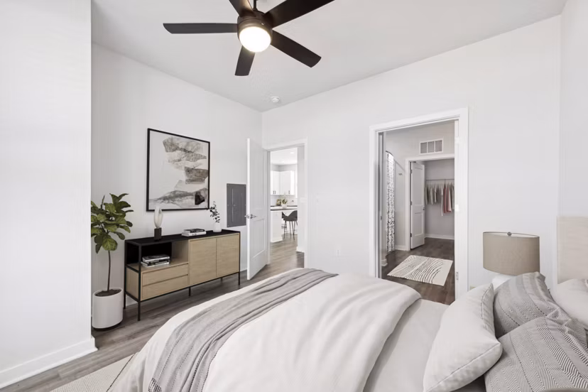 bedroom at Cottages at Brightleaf Apartments