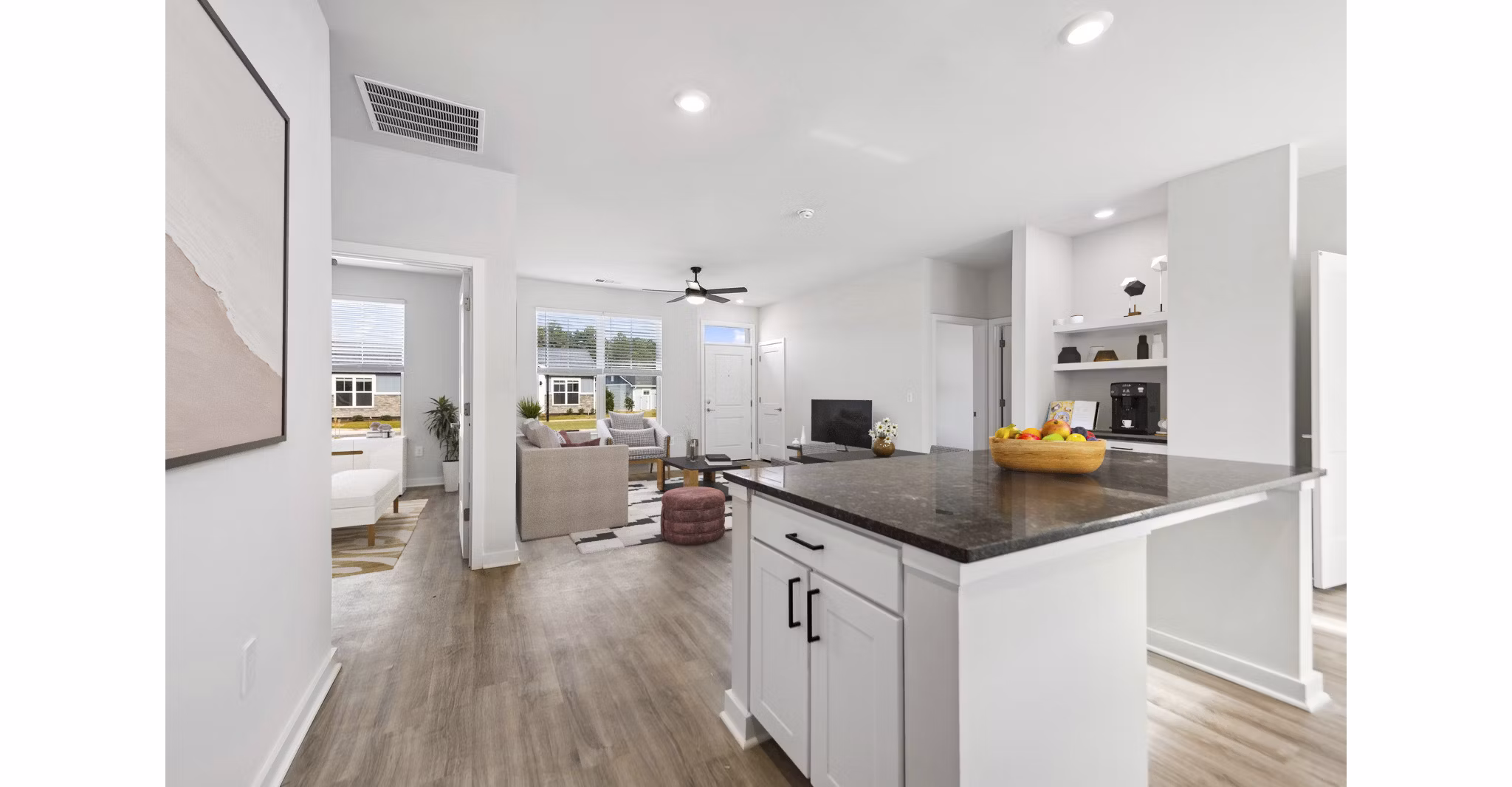 kitchen at Cottages at Brightleaf Apartments