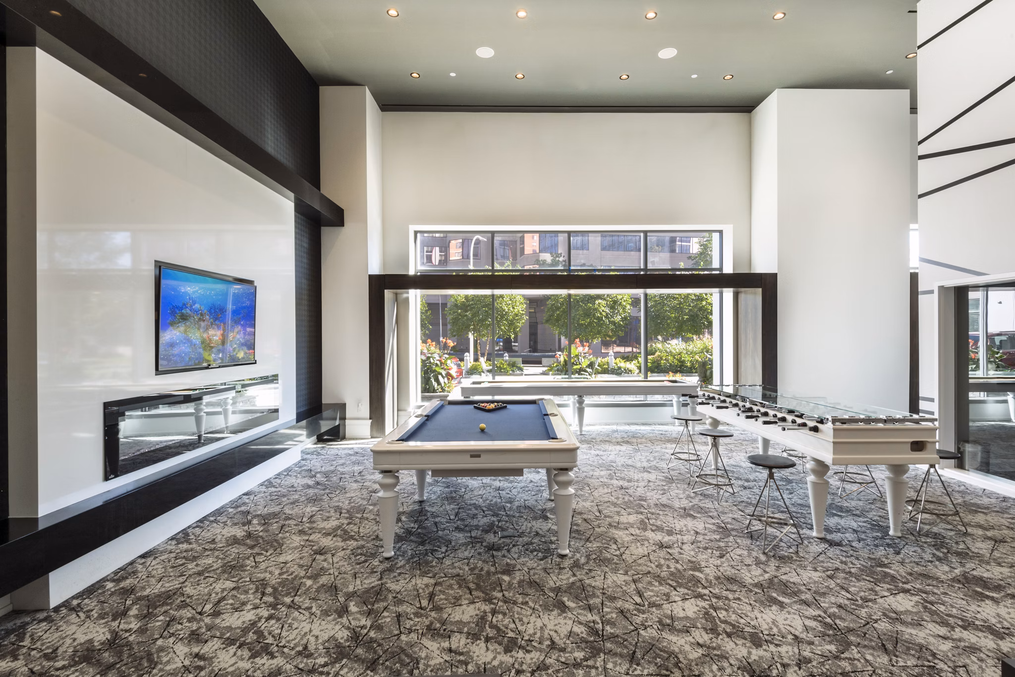 game room at Continuum 55 Apartments