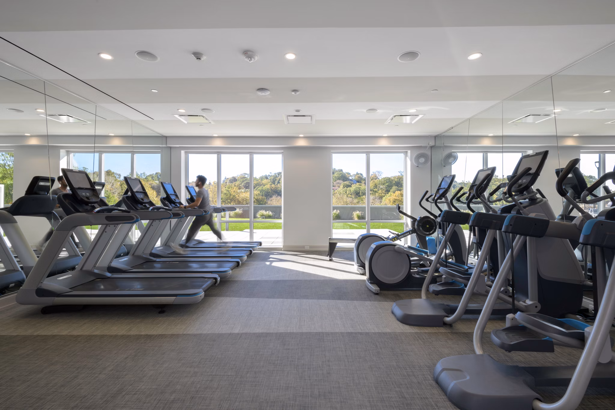 fitness center at Continuum 55 Apartments