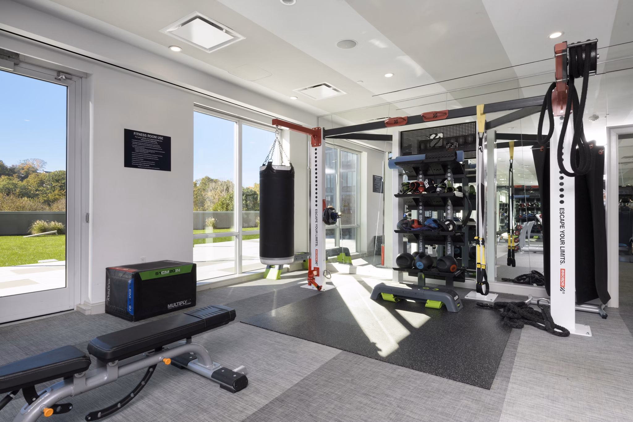 fitness center at Continuum 55 Apartments