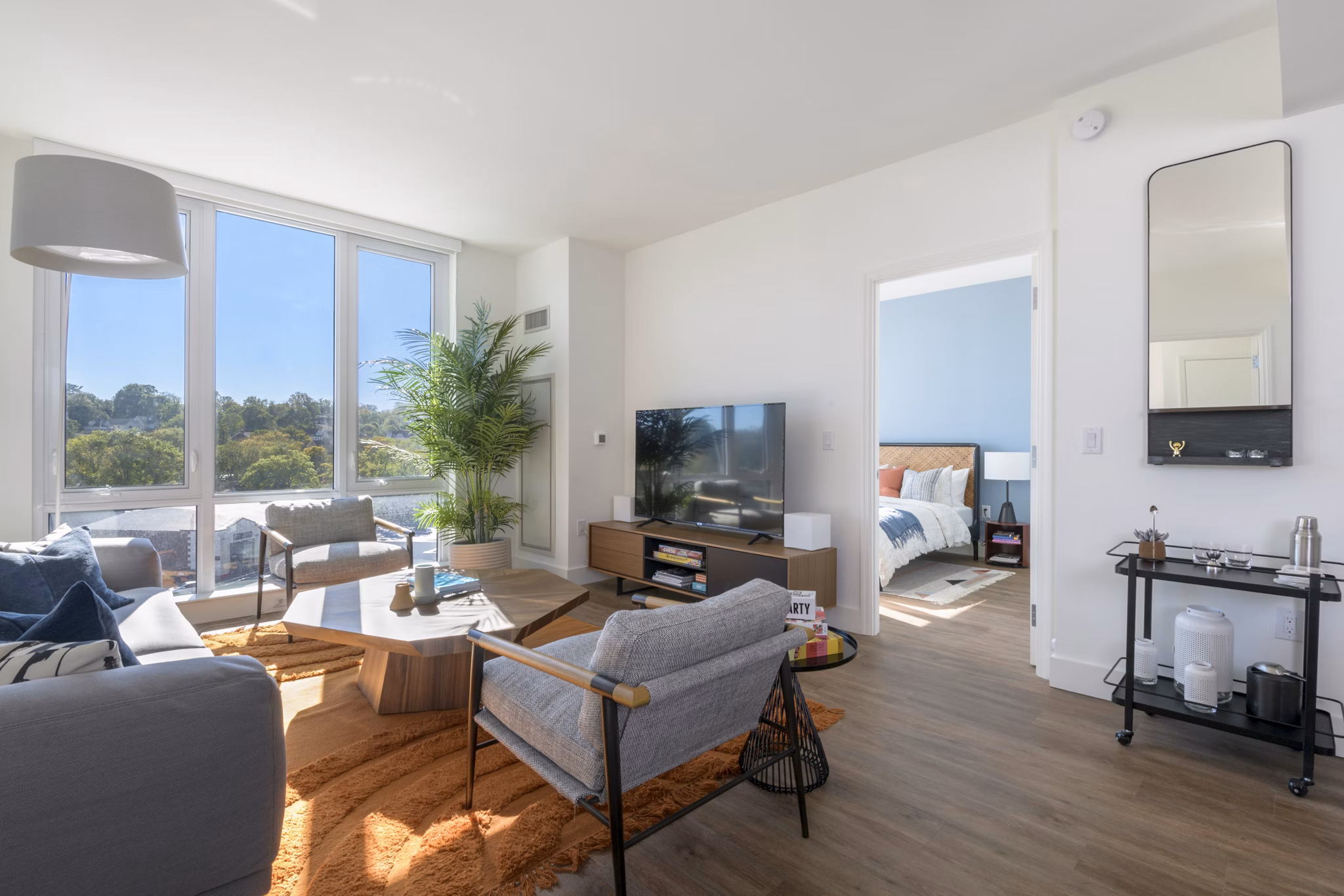 living room at Continuum 55 Apartments