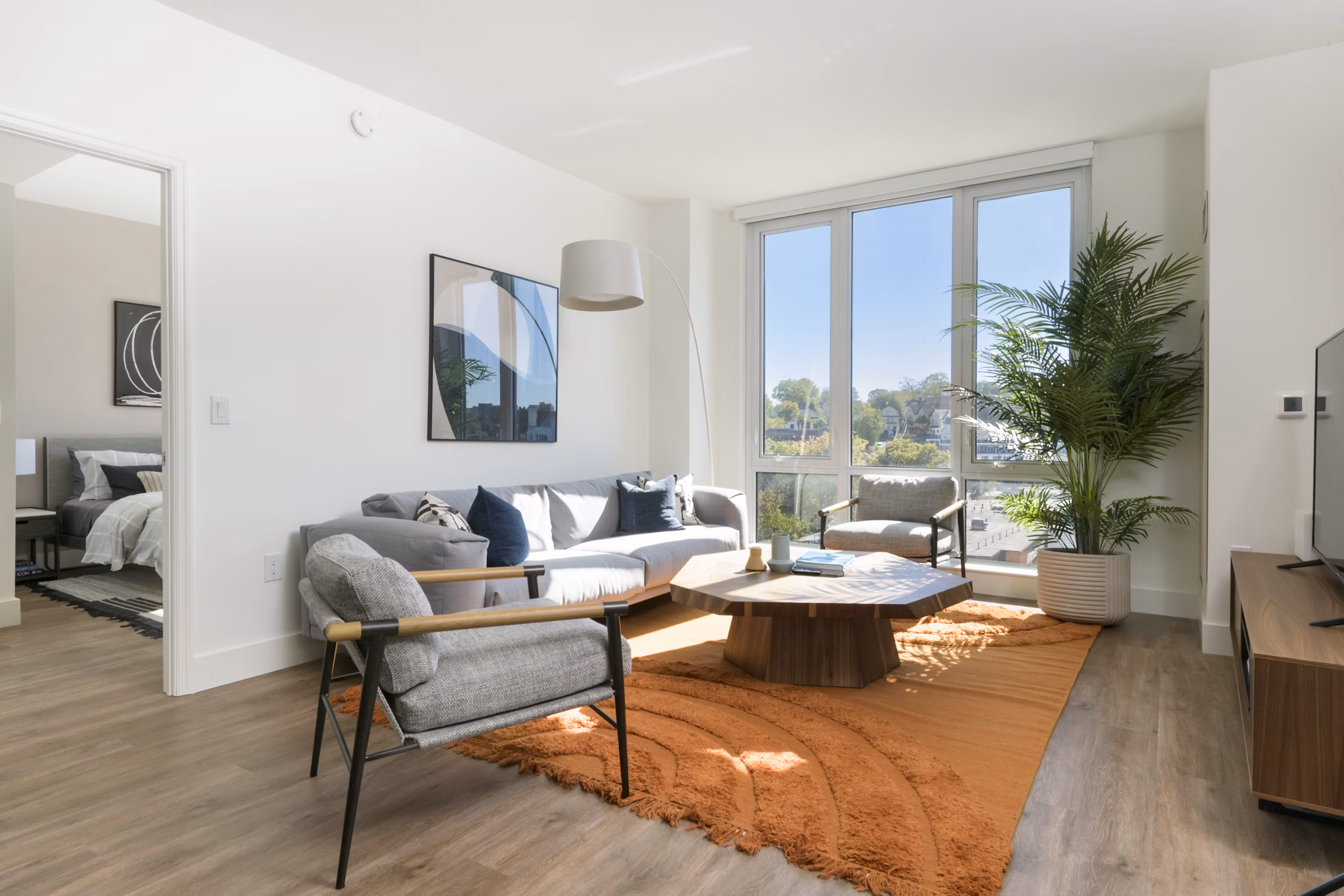 living room at Continuum 57 Apartments